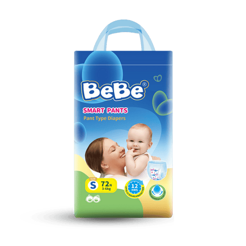 BeBe Baby Diaper Pants - Small Pack of 1, 4-8 Kg  (84 Piece, S) - Chennai Diapers
