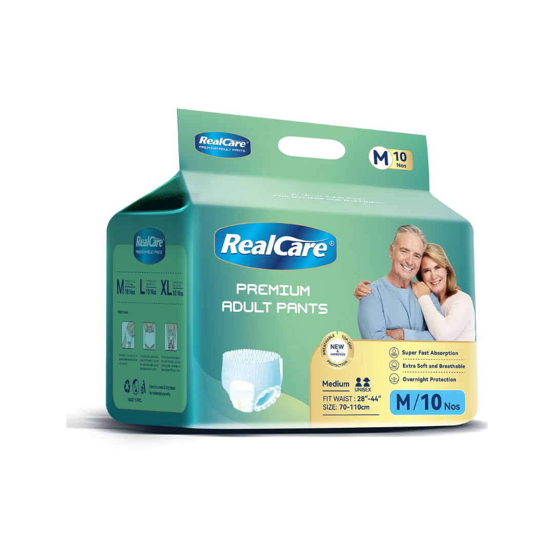 Realcare Overnight Adult Pull Ups (Pant Style) Size - Medium (10 counts) - Chennai Diapers